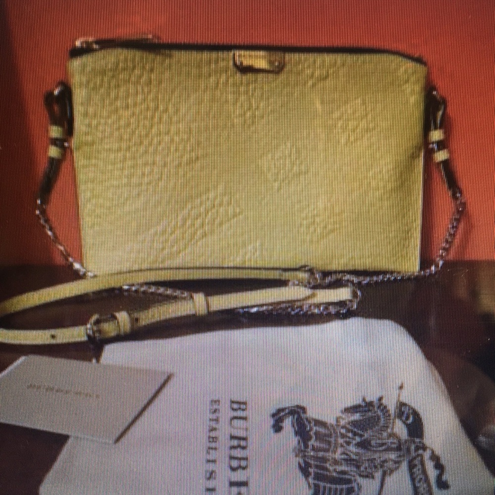 Burberry grain calfskin check embossed Peyton
